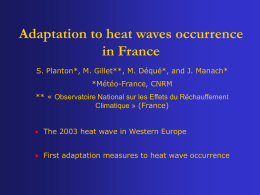 Adaptation to heat-waves occurrence in France