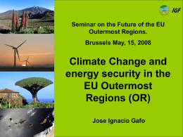 Climate Change and Energy security in the EU Outermost Regions
