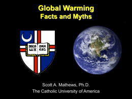 Global Warming Consensus - The Catholic University of America