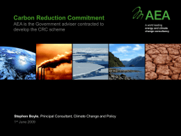 Carbon Reduction Commitment, AEA Consultants - Stephen