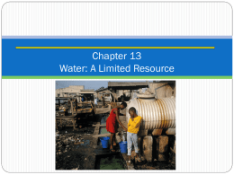 ch. 13 – water as a limited resource
