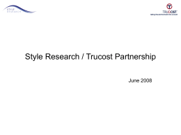 Relationship between Style Research and Trucost June