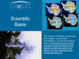 CReSIS Science Overview - Byrd Polar and Climate Research Center