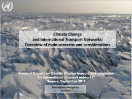 Climate Change Impacts on International Transport Networks