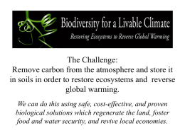 Powerpoint - Biodiversity for a Livable Climate