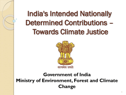 India`s INDCs - Ministry of Environment and Forests