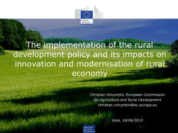 Christian Vincentini - The implementation of the rural development