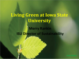 Live Green -- ISU - Iowa State University