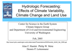 Hydrologic Forecasting - University of Washington