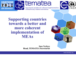 Presentation from TEMATEA - Biodiversity & Ecosystems