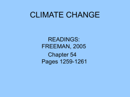 Lecture 13:Climate Change
