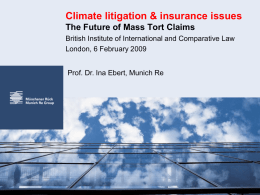 Climate litigation & insurance issues - British Institute of International