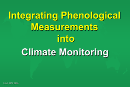 Mark D. Schwartz "Integrating Phenological Measurements into
