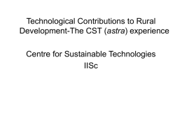 2.2.09 CST - Center for Sustainable Technologies