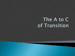 01.10.09 The A to C of Transition