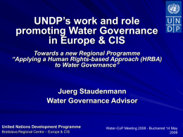 HDR-Water Follow-up Strategy - United Nations Economic