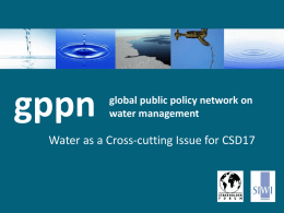 global public policy network on water management