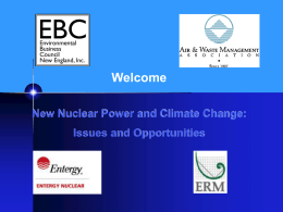 New Nuclear Power and Climate Change