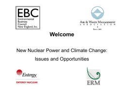 New Nuclear Power and Climate Change
