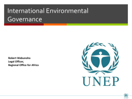 We understand global environmental governance (GEG) as the sum