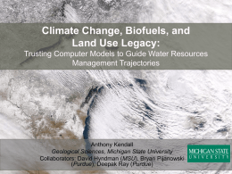 Climate Change, Biofuels, and Land Use Legacy