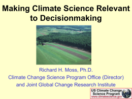 Strategic Plan for the US Climate Change Science Program