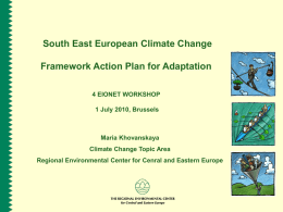 Climate Change Policy Framework in Adaptation