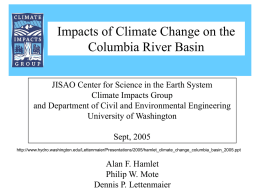 Impacts of Climate Change on the Columbia River Basin