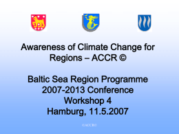 ACCR - Baltic Sea Region