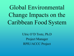 Temperature - Global Environmental Change and Food Systems