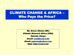 Climate Change & Sustainable Development in Africa