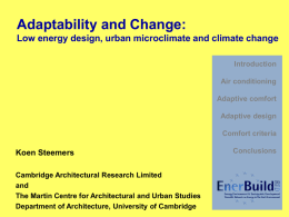 Adaptability and Change - UCD Energy Research Group