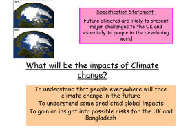What will be the impacts of Climate change?