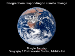 Geographers responding to climate change