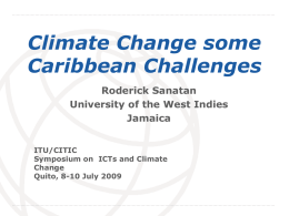 Climate Change some Caribbean Challenges Roderick