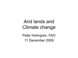 Arid lands and Climate change