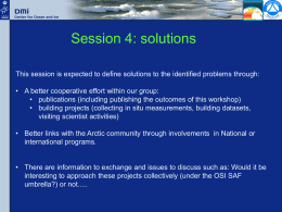 Discussions session 2-4 - met.no wikis project index