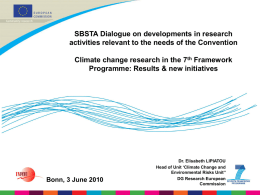 Climate change research in the 7th Framework Programme