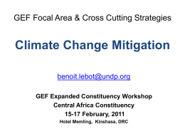 Climate Change Mitigation - Global Environment Facility