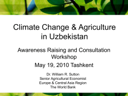 Agriculture & Climate Change