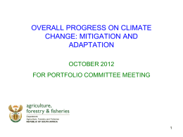 Overall Progress on Climate Change