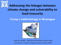 Addressing the linkages between climate change and food security