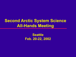 Second ARCSS All-Hands Meeting