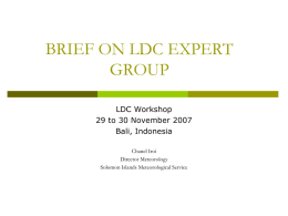 brief on ldc expert group - European Capacity Building Initiative