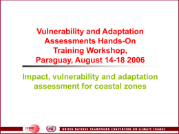 Vulnerability and Adaptation Assessments Hands-On Training