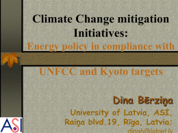 Climate change mitigation Initiatives: Energy policy in relevance of