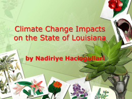 Climate Change Impacts on the State of Louisiana