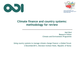 1. What is climate finance? - Climate Change Finance and