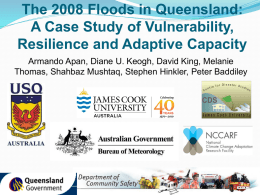 Case study: 2008 Mackay Disaster Floods
