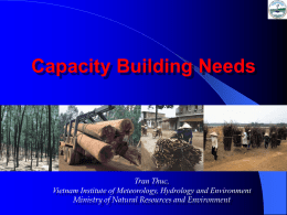 Capacity Building Needs - European Capacity Building Initiative
